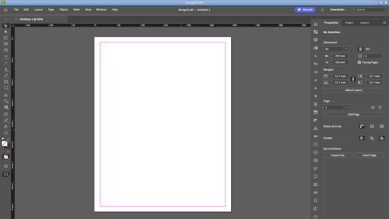 DesignCraft window on Ubuntu 24.04