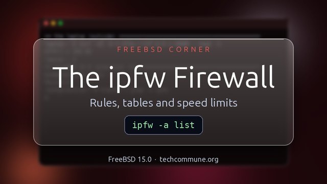 ipfw: The other FreeBSD firewall