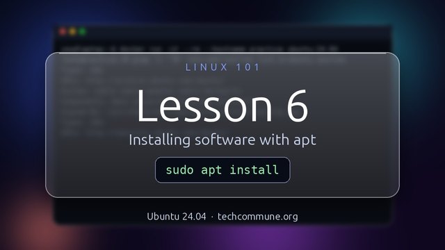 Lesson 6: apt: search, install and remove