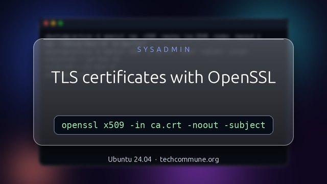 Creating TLS Certificates
