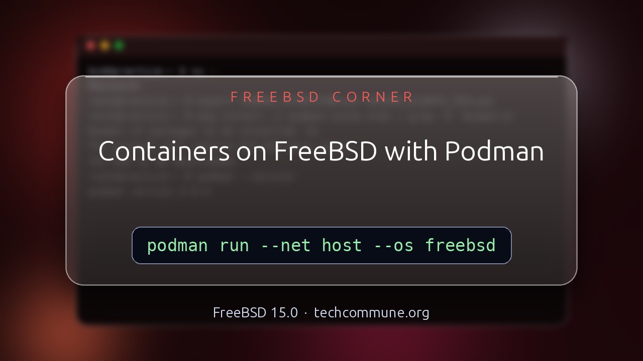 Video: Containers on FreeBSD (FreeBSD video)