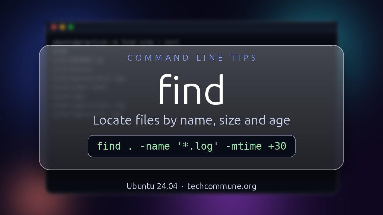 Video: find (Command Line Tips video)