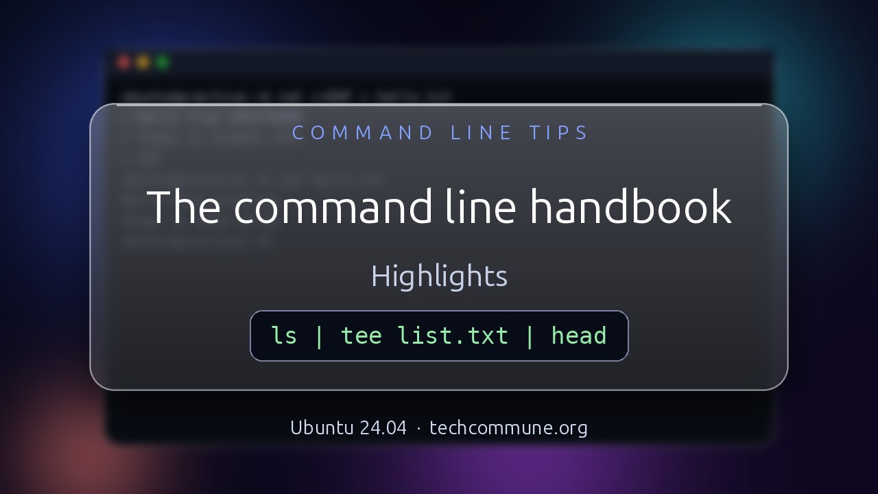 Video: Command line handbook (Command Line Tips video)