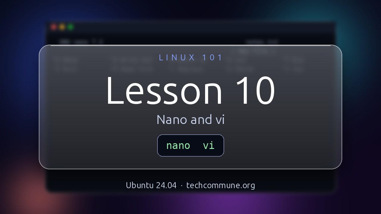 Video: Text Editors: nano and vi (Linux 101 video)