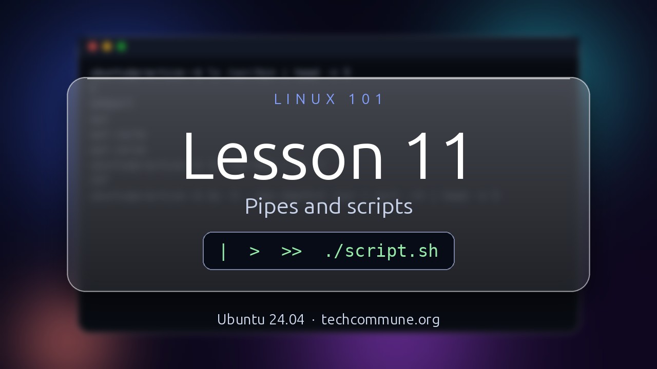 Video: Pipes and Redirection (Linux 101 video)