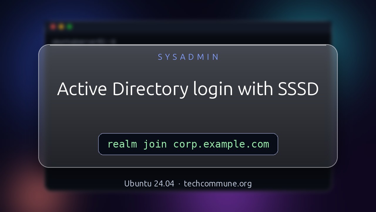Video: Active Directory Login with SSSD (sysadmin video)