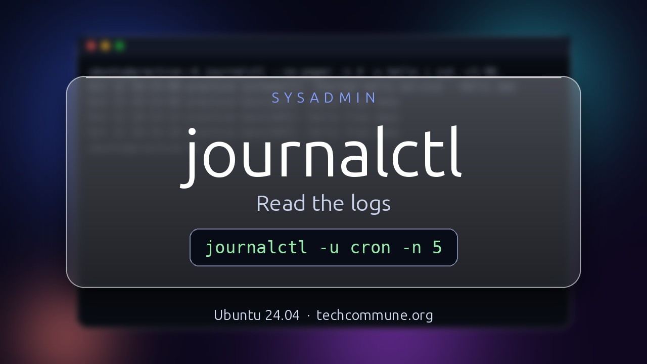 Video: journalctl (sysadmin video)