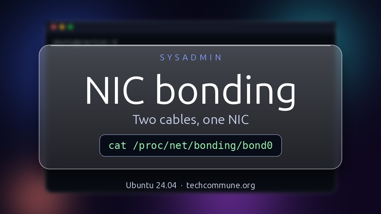Video: NIC Bonding (sysadmin video)