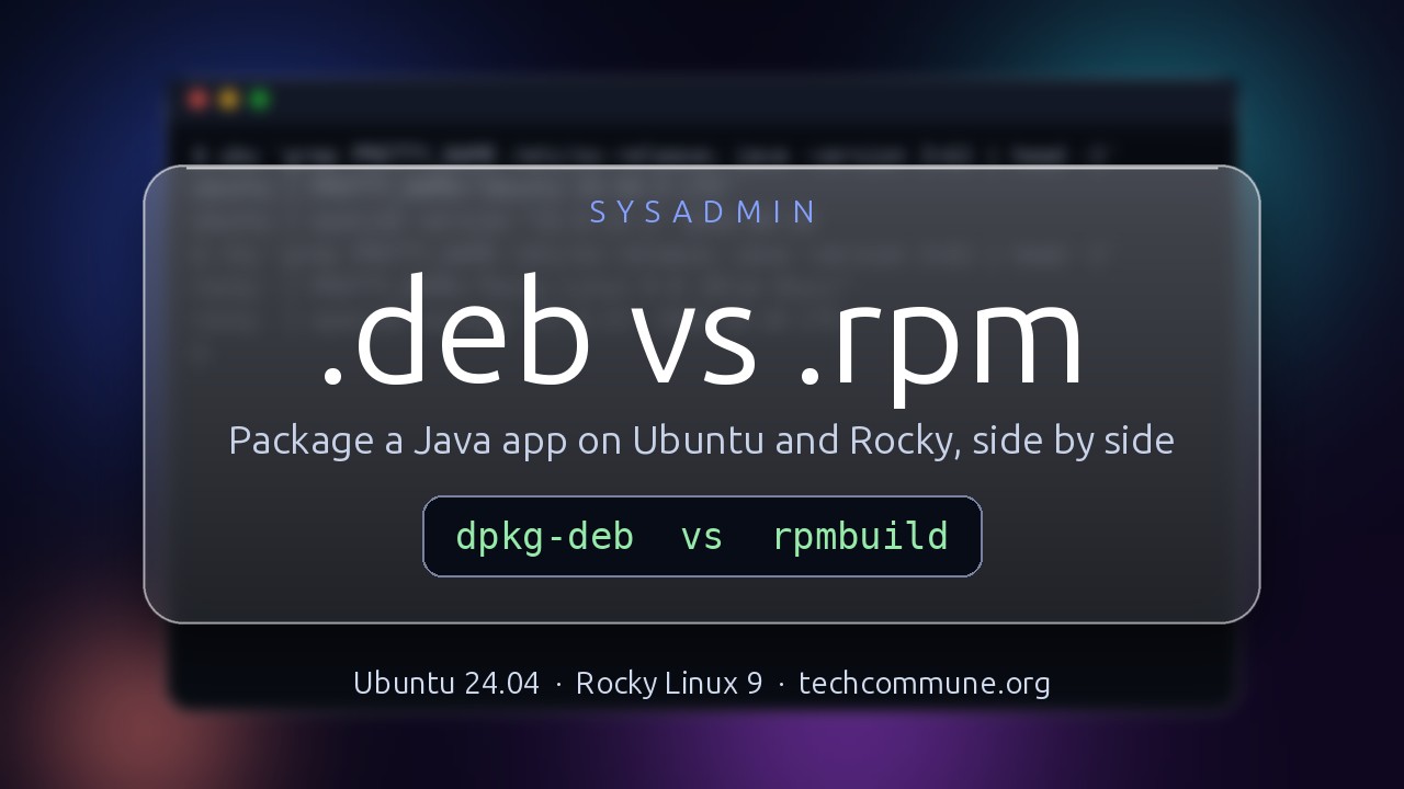 Video: deb and .rpm for Java Guide (Sysadmin video)