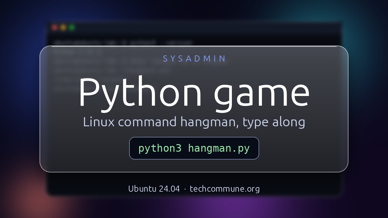 Video: Python Hangman Guide (Sysadmin video)