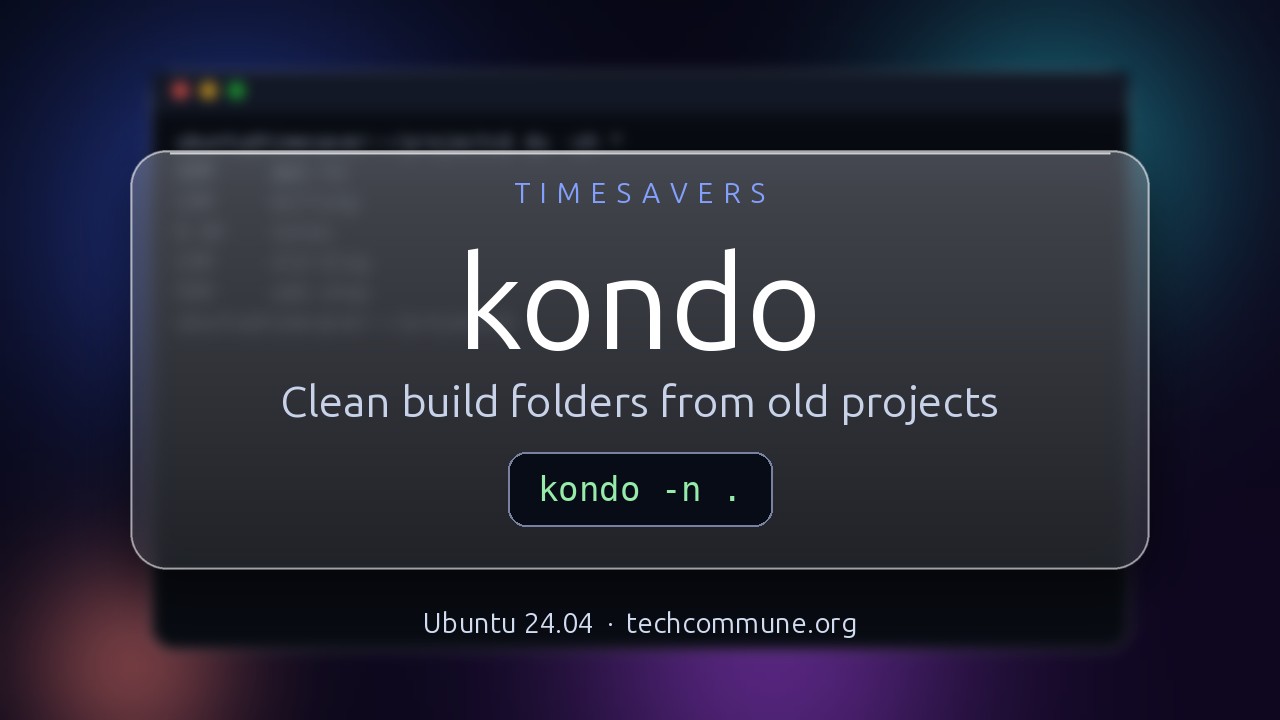 Video: kondo (Timesavers video)