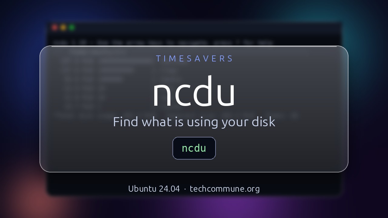 Video: ncdu (Timesavers video)